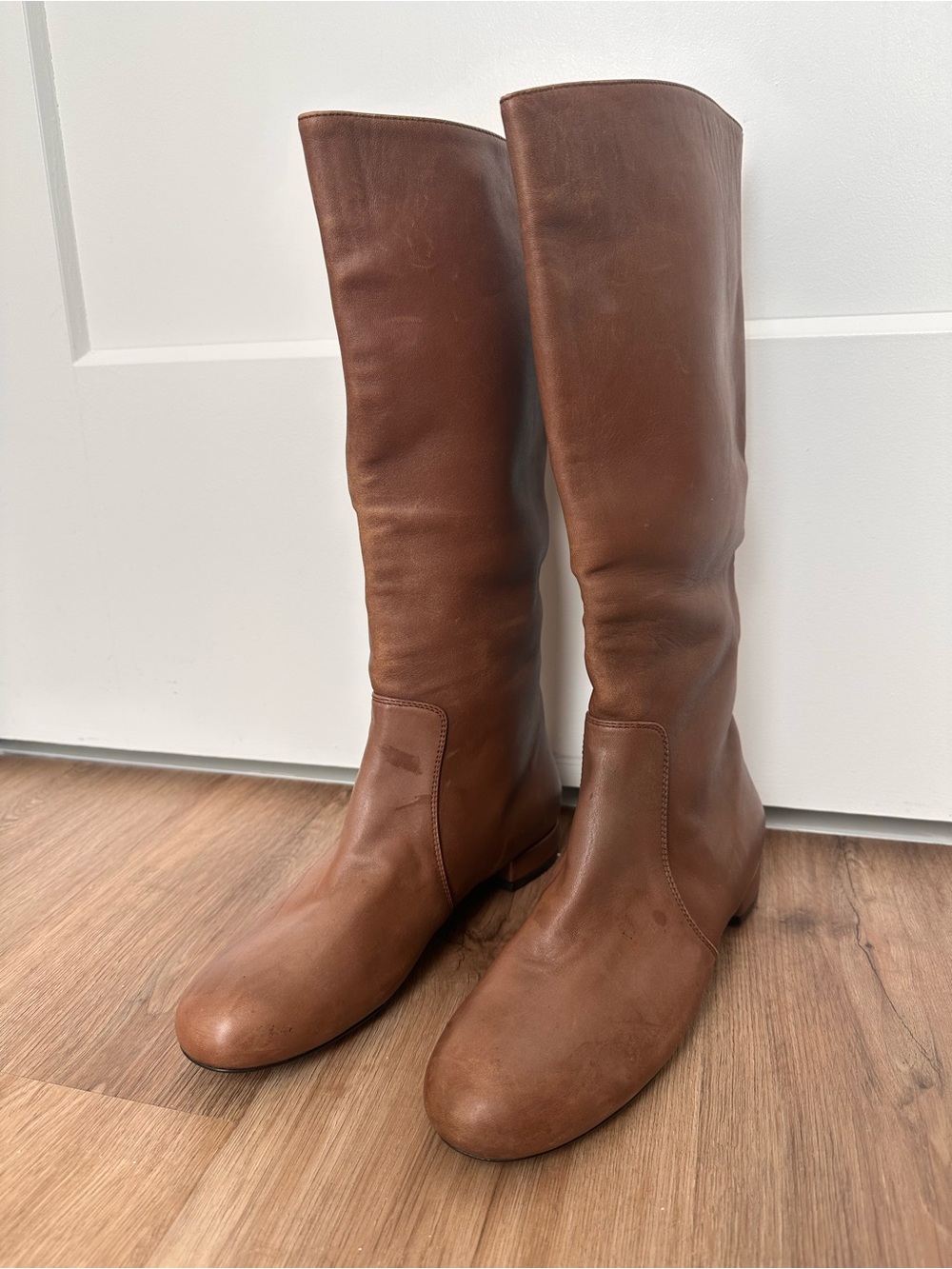 Vintage Y2K Dolce & Gabbana Brown Leather Knee High Boots EU 39